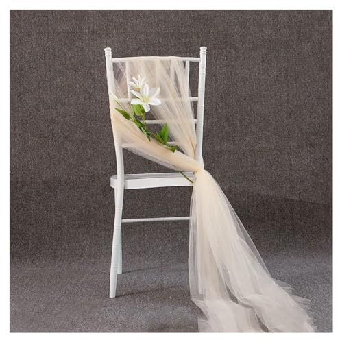 2 Stück Organza Stuhlschärpen 200 × 150 cm für Hochzeit, Stuhldeko | Stuhlhussen Schleifen, Leicht, Fließend, Wiederverwendbar, Einfach zu Binden, Stuhl Band für Feiern & Events
