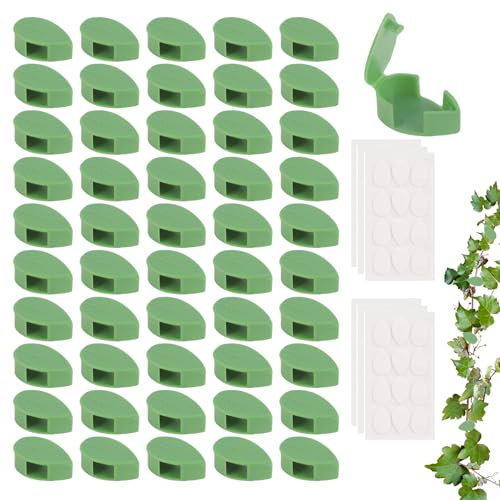 Windfromort 50 Pièces Plant Clips Autocollants – Clip Plante Grimpante Mur pour Jardin – Accroche Plante pour Vignes et Câbles