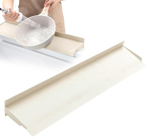 Pzuryhg Water Splash Guard, Silicone Shower Barrier, Non-Slip Retaining Strip, Flexible Waterproof Stopper, for Shower, RV, Garage, And Kitchen Counter Use, 23.62x5.12x2.76 Inches