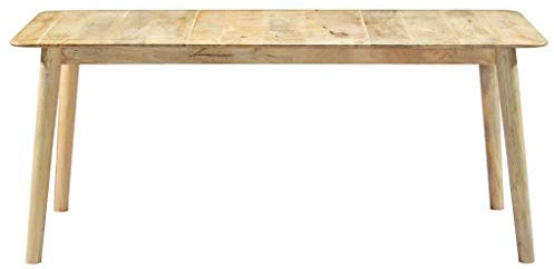 Eleganz Esstisch aus Mango Massivholz, 180×90×76 cm, getüncht – Langlebiger und stilvoller Tisch für Wohnzimmer oder Esszimmer