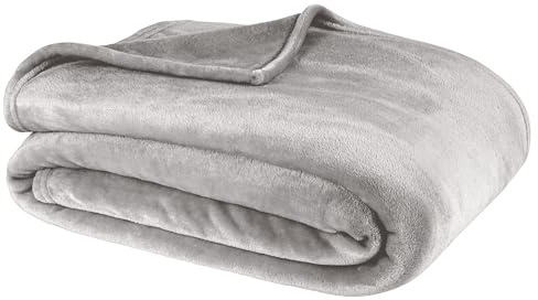 Devior Kuscheldecke flauschig 180x220 cm, Kiesel – Tagesdecke Cashmere Touch – Flauschige Decke Couch & Bett – Waschbare Sofadecke – Kuschel Wohndecken, Plüschdecke – Oeko-TEX® Zertifiziert