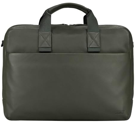 Jost Leder Laptoptasche Businesstasche mit Laptopfach Tromsoe Business Bag Olive olivgrün