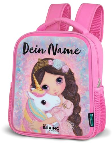 NoBoringSuitcases© Rucksack Kinder 8L Wanderrucksack leichter Kinderrucksack Rosa Tagesrucksack Kindergarten Backpack Büchertasche Schulrucksack Mädchen Farbenfroh Klein Bunt Tagesrucksäcke