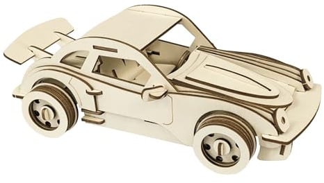 Pebaro 865/4L Holzbausatz Deutscher Sportwagen Lasercut, 3D Puzzle, Holzpuzzle
