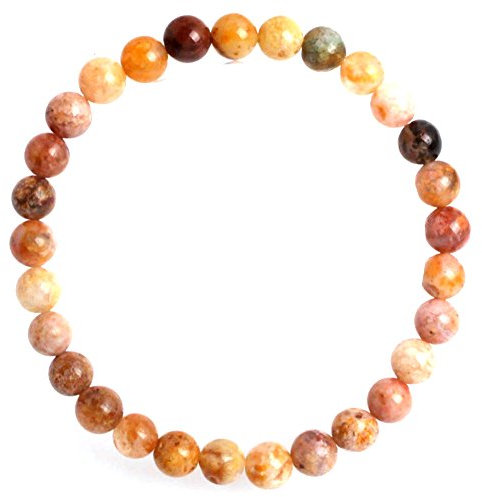 Armband, 6 mm, rund, mehrfarbiger Achat, elastisch, 17,8 cm, mehrfarbig