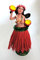 Hang Loose Aloha Wackel Hula Mädchen Figur Hawaii Hula Doll (16cm) Rot-Bastrock Dashboard Doll