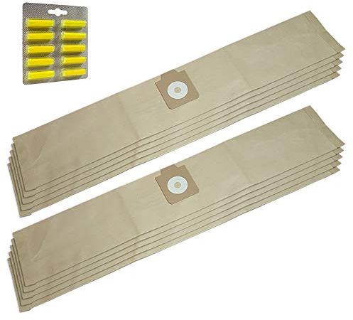 Set 10 Sacs Aspirateur + 10 Parfums pour Nilfisk-Alto GD 930, GD930, Panther, GD 930 G Panther, GD 930 S 2 Cubic