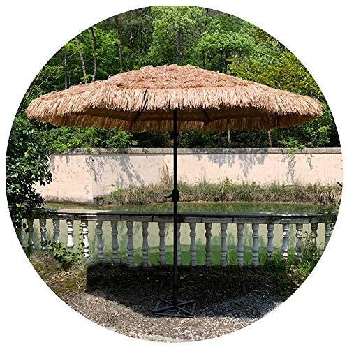 HRXQ Sombrilla Jardin Sombrilla De Paja Ø 270 Cm Sombrillas Playa Grandes Parasol para Terraza Jardín Playa Balcón Piscina Patio,Color Paja,Protección Solar