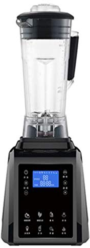 QREZ Licuadora Batidora Vaso Cristal Profesional, Licuadora para Batidos Licuadora para Verduras Y Frutas Batidora De Vaso Comercial Batidora De Mano 45000RPM 2200W,Negro