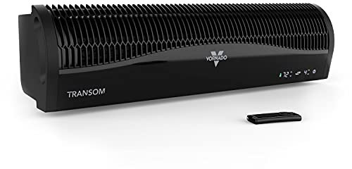 Vornado TRANSOM Window Fan with 4 Speeds, Remote Control, Reversible Exhaust Mode, Weather Resistant Case, Black, Whole Room