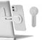 CloudValley Adjustable Laptop Stand, Magnetic Phone Holder, Aluminum Slim Computer Monitor Side Mount Clip for iPhone MagSafe Series & All Phones, Portable Foldable Computer Expansion Bracket, Silver