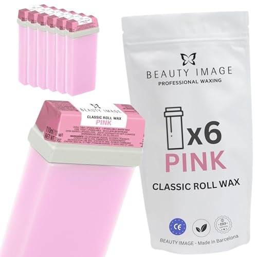 Cera Roll On Depilatoria Beauty Image con Aroma de Rosa - Crema Hidratante y Calmante para Mujer y Hombre - 110ml