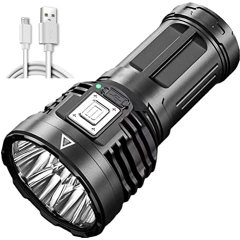 Rvtkak LED Taschenlampe Wiederaufladbar, Leistungsstarke Taschenlampen 4000 LED Super Hell Wiederaufladbare Tragbare Mini Taschenlampe Taschenlampen Super Helle Taschenlampe Wiederaufladbare