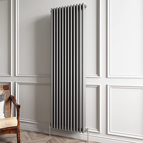 3 Column Radiator Anthracite Traditional Style 1800x560mm Vertical Vintage Radiator,Design for Bedroom, Dining Room, Living Room