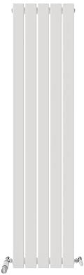 Single Slim Vertical Flat Panel Radiator Matt White 1600mm x 380mm + Angled Valve…