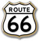 Route 66 Adesivo in vinile per auto, moto, strumenti, furgoni, caravan, valigia da viaggio, fustellato Route 66 (colore)