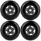 WHEELCOME Inline-Skate-Rollen mit Kugellagern ABEC-9 und schwimmenden Abstandshaltern für Rollhockey-Skates, 85A Indoor & Outdoor, 64 mm/70 mm/72 mm/76 mm/80 mm Durchmesser, 4er-Pack (Schwarz, 72 mm)