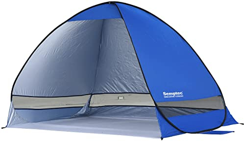 Semptec Urban Survival Technology Pop Up Zelt: Pop-up-Strandzelt für 2 Personen, Belüftung, 200 x 120 x 130 cm, UV50+ (Strandmuschel, Quick-Zelt, Strand Sonnenschutz)