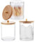 HENGBIRD Lot de 3 Supports de Maquillage En Acrylique Transparent Pour Boules de Coton Et Coton-Tige - Pot de Rangement Pour Salle de Bain