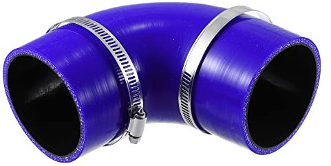 X AUTOHAUX 70mm 2.7 ID 90 Gradi Silicone Riduttore Tubo Accoppiatore Tubo Set Blu