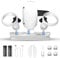 VR Charging Dock for Oculus Quest 2/Meta Quest 2, VR Headset Charging Stand Compatible with Quest 2,Wall Mount Charging Station with LED Light,2 Rechargeable Batteries, and USB-C Charger Cable