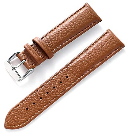 Brightassistant Leder -Uhren -Gurte Watchband Lychee Muster Uhrenarmband, Typ 9, 15mm