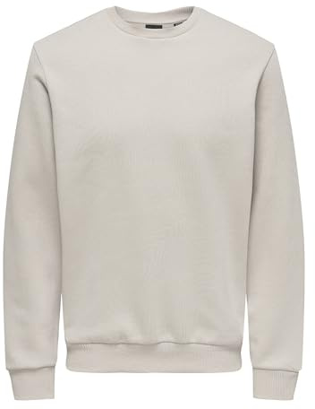 ONLY & SONS Herren Sweatshirt ONSCERES XS S M L XL XXL Schwarz Grau Blau, Größe:XL, Farbe:Silver Lining 22018683