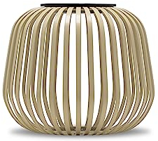 LUUK LIFESTYLE LED Design Solar Windlicht, kabellos und wiederaufladbar, runde Laterne für Garten, Terrasse und Wohnzimmer, in Sand I Creme I Beige