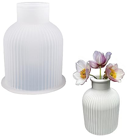 DINGFENG Moules en Résine Vase, Silicone Moules Bijoux Résine Moule en Silicone Bouteille pour Résine Epoxy, Décoration de La Maison, Moule Vase Resine Epoxy, Moules époxy pour loisirs Créatifs