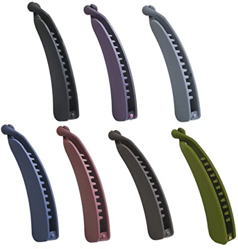 FRCOLOR 7st Bananen-haarnadeln Haarspangen Für Mädchen Flexible Banane Bananen-haarspangen Für Frauen Haar Klammern Große Haarspangen Bananenclip Haargabel Fräulein Stk Styling-clip Locken