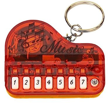 Sbyzm Portable Musical Instrument Toy Piano Keychain Mini Keyboard Keychain Electronic 6.2 * 4.5 * 2.1cm V9L8
