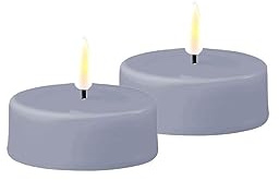 ReWu Deluxe Homeart Lot de 2 grandes bougies chauffe-plat Bleu foncé