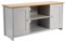 Home Source TV Stand Entertainment Unit, 2 Door Cupboard, Storage Media Shelf, Grey