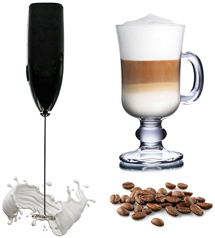 Milk Frother, Frothing Whisk, Battery Milk Frother Whisk, Automatic Milk Foam Maker, Handheld Coffee Frother, Electric Milk Frother, Portable Milk Frother, Hand Blender, Matcha Whisk, Black