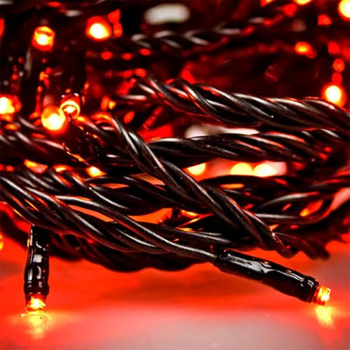 HOVUK 20 LEDs Christmas Tree Fairy Lights - 30CM Cable Wire, Red Xmas String Lights Battery Operated, Lights for Indoor Home Bedroom Wedding Decorations