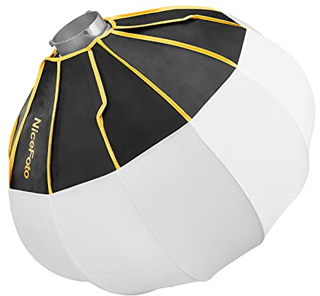 Softbox 50 cm HUIOP Foldable Lantern Style Softbox 50 cm / 20 Inches Soft Ball Box with Bowens Stand Quick Installation for Laptop
