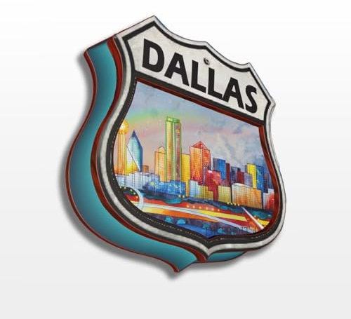 Kühlschrankmagnet aus Holz, Motiv: Dallas Texas, USA, Amerika, niedlich, 3D, Stadt, Reise, Souvenirs, Basteln, handgefertigt, Kühlschrankaufkleber, Zuhause, Whiteboard, Dekoration, Sammlung, Geschenk