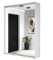 Meble Slupia Kleiderschrank Schiebetüren ZUZA - 190 x 242 x 45 cm Schrank Schlafzimmer, Vorraum, Garderobe, Geteilte Tür, Kleiderstange Schrank mit Zwei Spiegel - Holzwerkstoff, Weiß