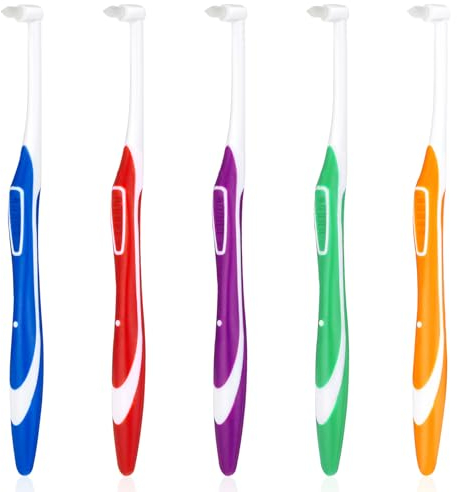 YUXIANLB 5er Pack Zahnbürsten Mit Büschelenden Weiche Interdentalbürsten Büschelbürste Winzige Borsten Kieferorthopädische Zahnbürste Für Zahnspangen Zahnimplantate Detailreinigungsbürste