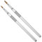 Prasacco 2 Packs Acrylic Nail Brush for Nails Art, Nail Art Brush Set Acrylic Kolinsky Nail Brush 3D Nail Art Flower Brush Acrylic Manicure Brush for Women Acrylic Application(Silver)