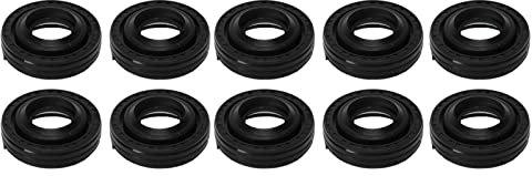 AC Compressor Shaft Seal Kit, 10Pcs Rubber AC Compressor Oil Seals Set Air Conditioning Compressor Shaft Seal Kit Easy Installation for V5 AC Compressors