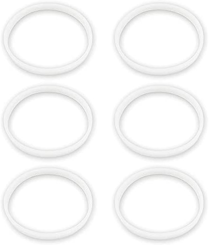 Balrbex 6 Pack Rubber Gaskets Replacement Seal White O-Ring for Juicer Blender Cups Replacement Parts Seals BL770 Small