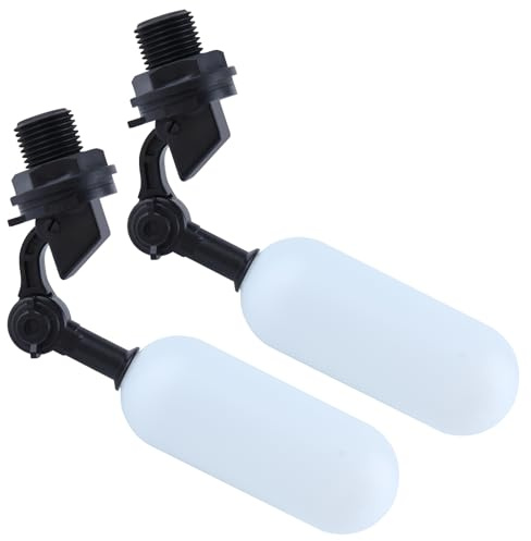 GOLD DEER 2 Pack 1/2 Inch Float Ball Valve Automatic Fill Feed Humidifier Tank Water with Adjustable Arm for Ponds, Livestock Water Trough, Aquariums, Aquaculture, Hydroponics and Reservoir