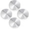 HOMSFOU 4 Piezas De Tortas De Aluminio Sólidas Redondas Placa De Parachoques De Aluminio Pastilla De Freno De Disco De Aluminio Y Kit De Hardware Mesa De Centro De Aluminio Disco De