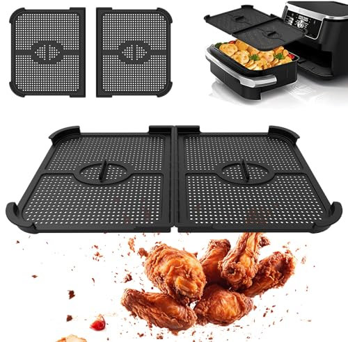 Pack of 2 Splash Guards for Ninja Foodi Flexdrawer 10.4 L, Silicone Splash Guard for Ninja Hot Air Fryer Accessories AF500EU, Airfryer Accessories for Ninja Heating Coil and Fan (af500-1)