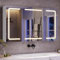 mojiasion Badezimmerschrank mit LED-Beleuchtung & Steckdose | Dimmbarer Spiegelschrank 60×100×16 cm (H×B×T) | 3 Farbtemperaturen +Touch-Sensor | Badschrank mit 3 verstellbaren Ablagen + Spiegel