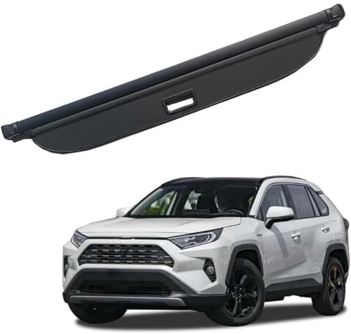 LBBQP Einziehbare Kofferraumabdeckung fürs Auto Frachtabdeckungen Laderaumabdeckung, für Toyota RAV4 2020-2024 Privacy Interior Zubehör