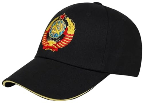 Lpitoy CCCP-Baseballkappe, Stickerei-mütze Kommunistischer Flagge, Für Damen Und Herren, Für Golf, Reisen, Outdoor-aktivitäten, Sonnenschutz