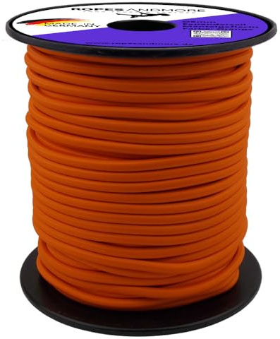 Expanderseil Gummiseil 4mm - 10mm Seil Gummileine Planenseil Gepäckgummi 10m - 100m versch. Farben von Ropes and More (Orange, 8mm- 30m ohne Spule)