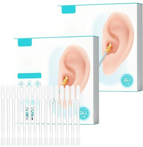 48 Piezas Sticky Ear Cleaning Stick Lavable Y Reutilizable Limpieza De 360° Sticky Cotton Buds No Daña Las Orejas Seguro Para Niños Y Adultos